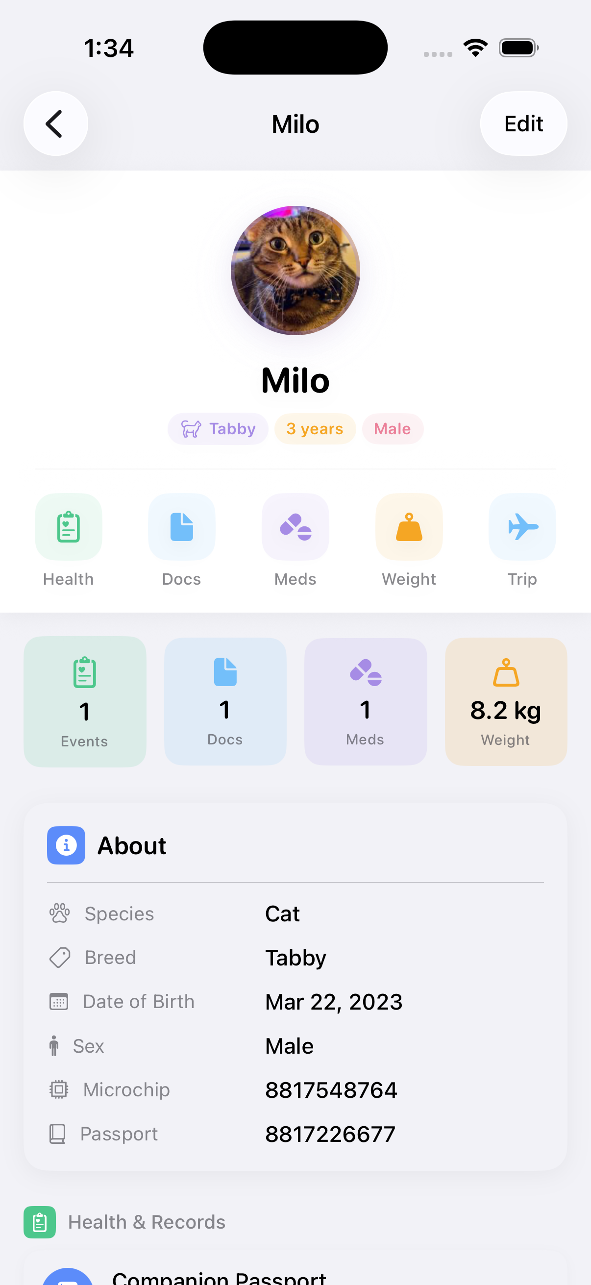 Pet Profile